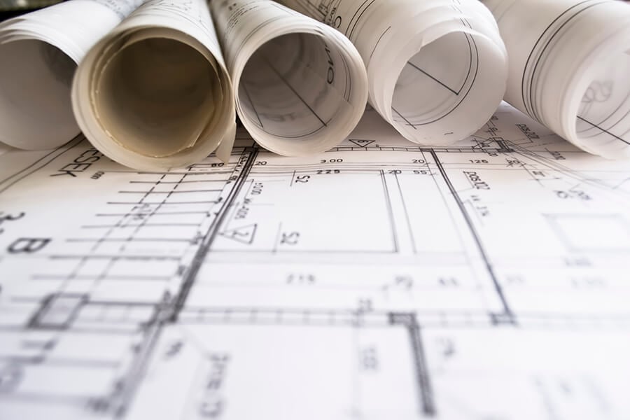 Blueprints van gebouwen
